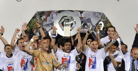 Lyon celebrate their Ligue 1 title