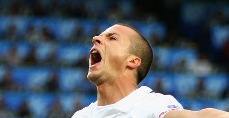 Sverkos celebrates the first goal of Euro 2008