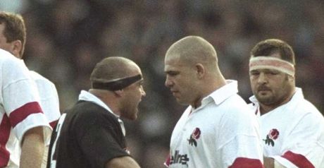 Hewitt and Cockerill face-off during the haka