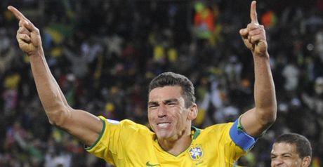 Lucio: Celebrates winner