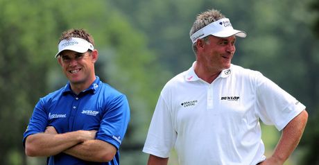 Clarke (right): backing Lee Westwood to win a major in the near future