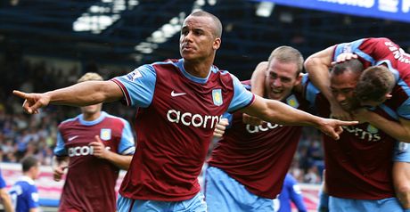 Cool head: Agbonlahor celebrates late winner
