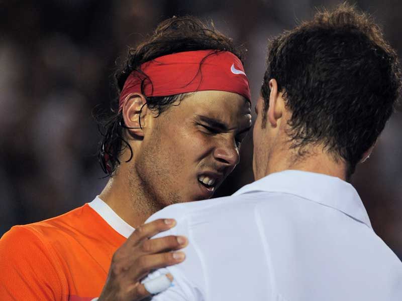 At the Australian Open in 2010, Andy Murray saw off Rafael Nadal in the quarter-finals before beating Marin Cilic to make the final.