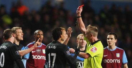 Nani: Shown the red card