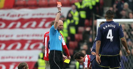 Whitehead: Sent off against Spurs
