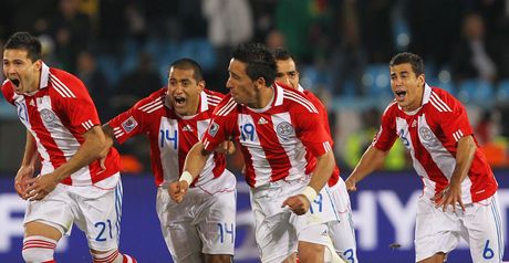History makers: Paraguay celebrate their penalty win