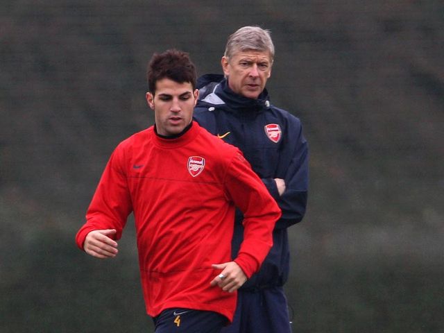 Arsene Wenger: With Fabregas during his Arsenal days