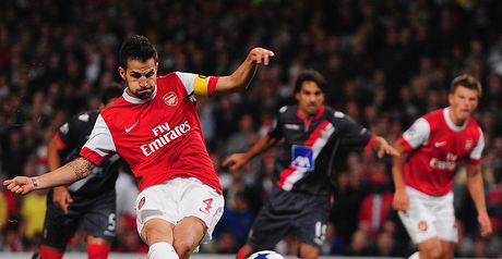 Fabregas scores from the penalty spot