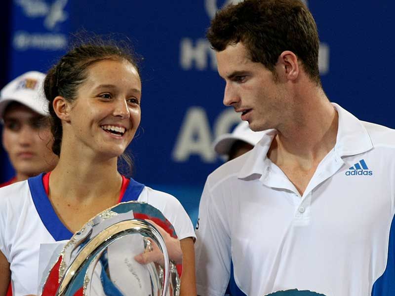Andy Murray teams up with a 15-year-old Laura Robson in 2010, the pair win the Hopman Cup in Perth.