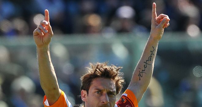 Totti: Faces a race against time to be ready for Rome derby