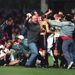 ...and is mobbed in the ensuing celebrations