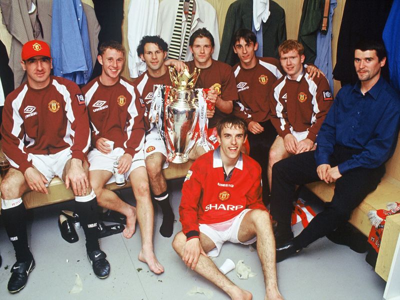 The United players celebrate winning another title in 1997