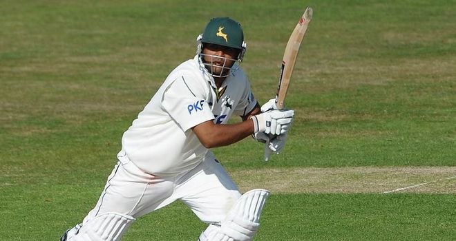 Patel: Smashed 52 runs from 23 balls in Notts' record breaking t20 total