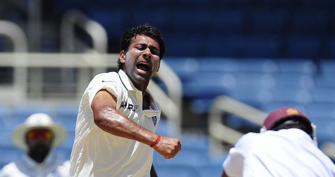 Kumar: marked Test debut with three wickets in 14 balls