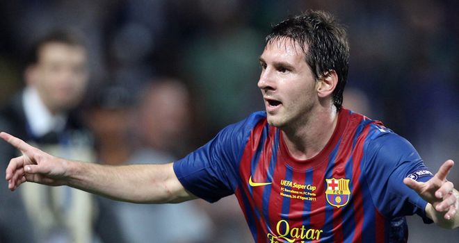 Messi: Was rumoured to be the subject of an unsuccessful big-money bid from City
