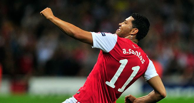 Andre Santos: Brazilian defender has made 14 appearances since joining the Gunners