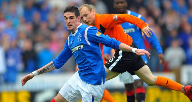 Kyle Lafferty: The Rangers striker is having a back scan and will miss Tuesday night's match in Hamburg