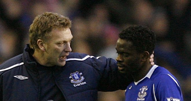 Saha: Back involved for Everton after a fall-out with manager David Moyes last month