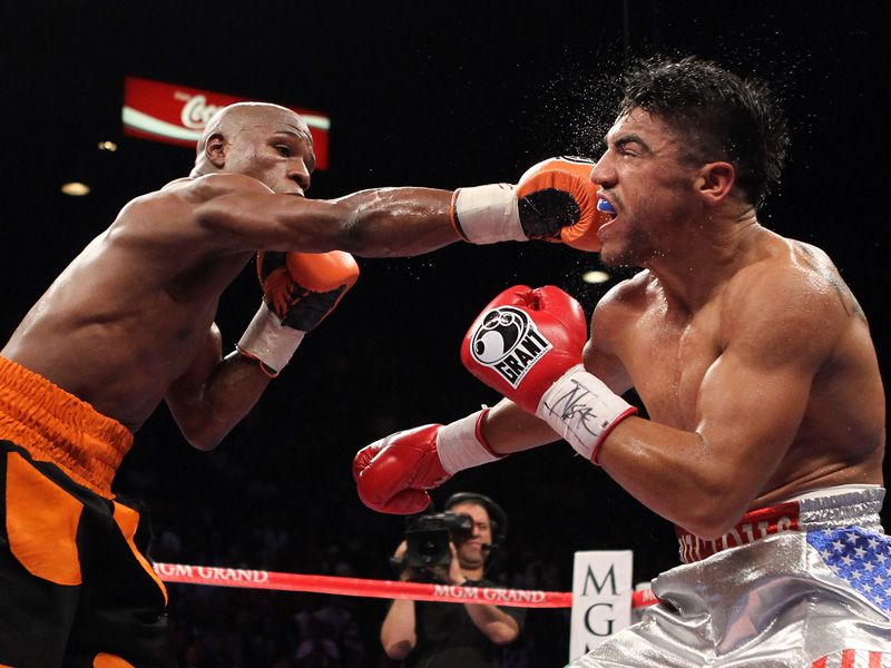 Mayweather was in the groove right from the opening bell.