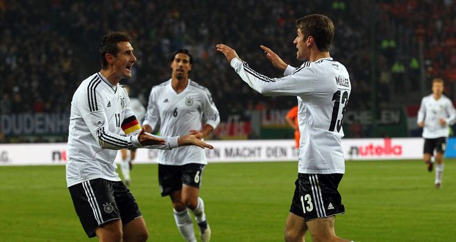 Thomas Muller: On target for Germany in victory over Holland