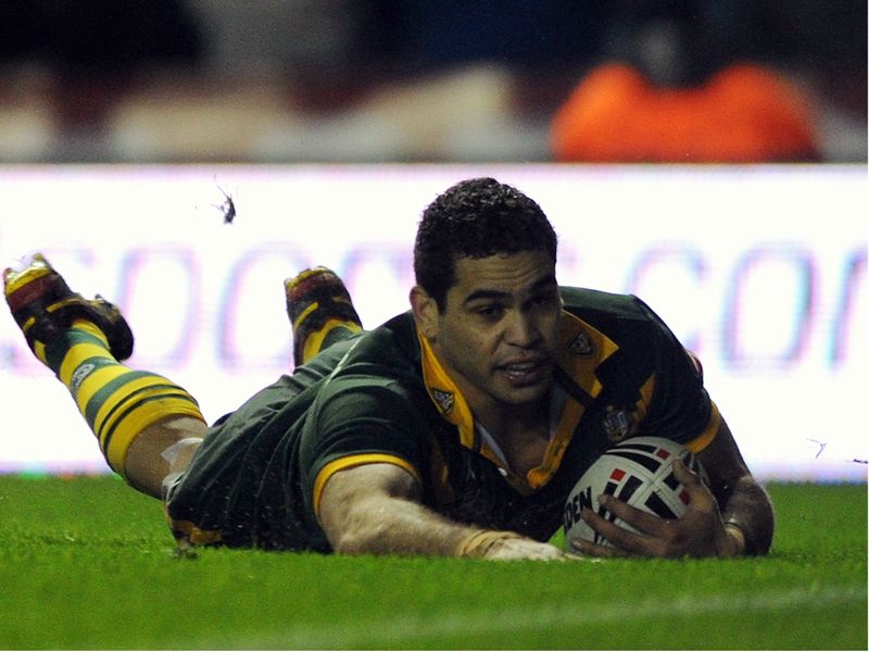 Greg Inglis went over unopposed minutes later after selling the England defence an outrageous dummy