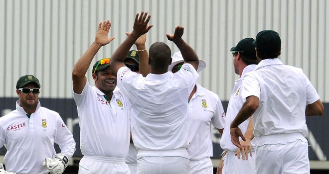 Vernon Philander celebrates during match-figures of 10-102