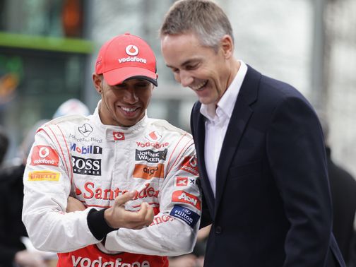 Hamilton (l) and Whitmarsh in happier times