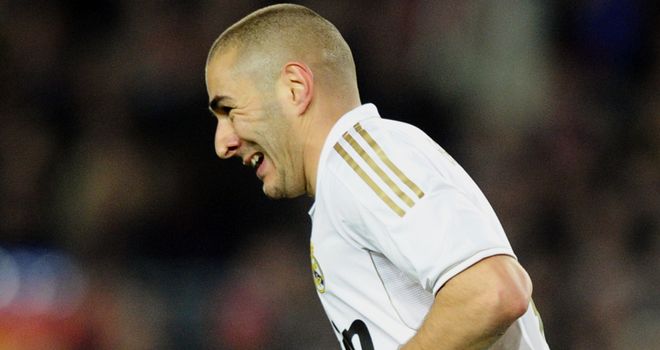 Karim Benzema: Brace for Real Madrid in the 4-0 win over Racing Santander