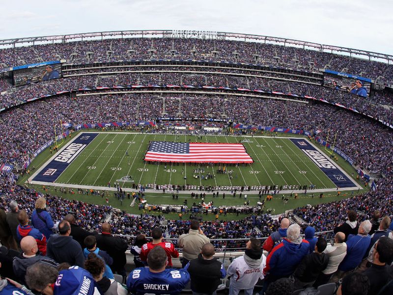 The Giants' Metlife Stadium was packed out for its first NFL play-off game.