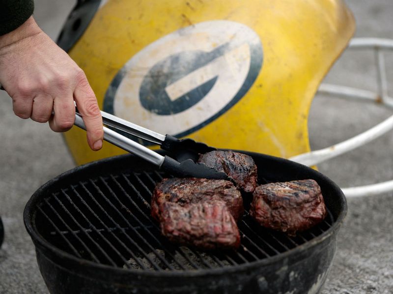 Meanwhile, fans of the Green Bay Packers enjoyed their tailgating ahead of their clash with the New York Giants at Lambeau Field.