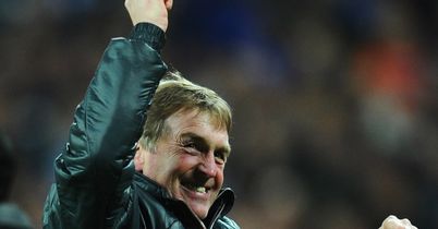 Dalglish: Celebrates Liverpool's triumph