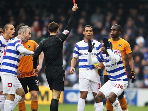 Djibril Cisse: Saw red against Wolves