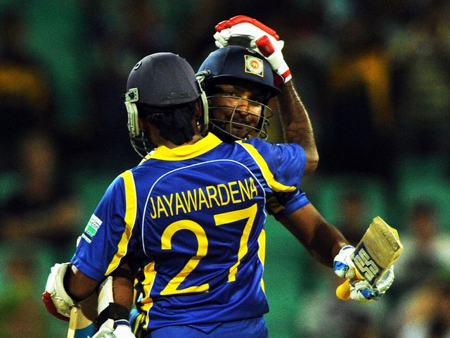 Sri Lanka celebrate against Australia