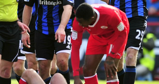 David Hunt: Laid low after suffering a fractured foot in a challenge with Stoke's Rory Delap