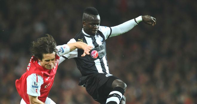 Cheick Tiote: Admits it is not easy missing games but is remaining positive
