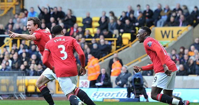 Jonny Evans: Manchester United defender was delighted to score his first goal against Wolves