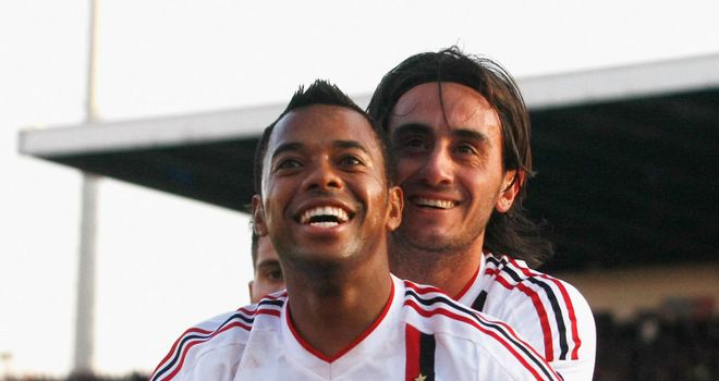 Robinho: Opened the scoring for AC Milan, but the Serie A leaders were unable to secure the win