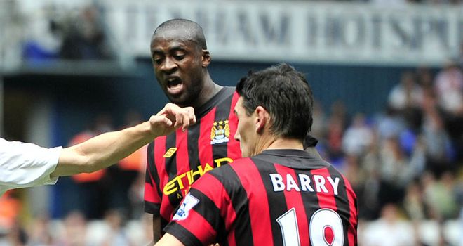 Gareth Barry: Gael Clichy has praised the midfielder for his role in helping Yaya Toure to impress