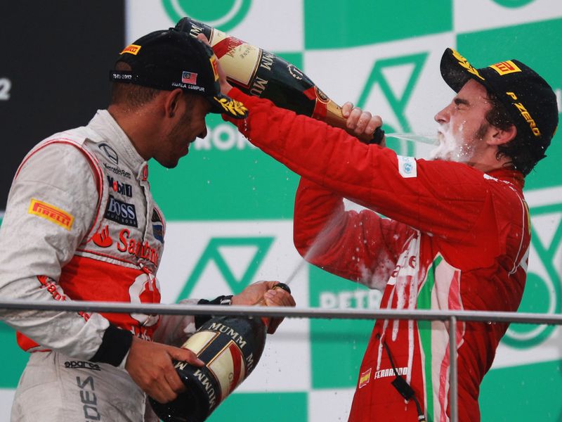 The podium scene