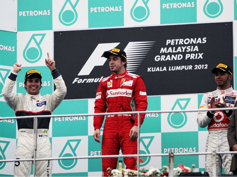 The Malaysian Grand Prix Podium