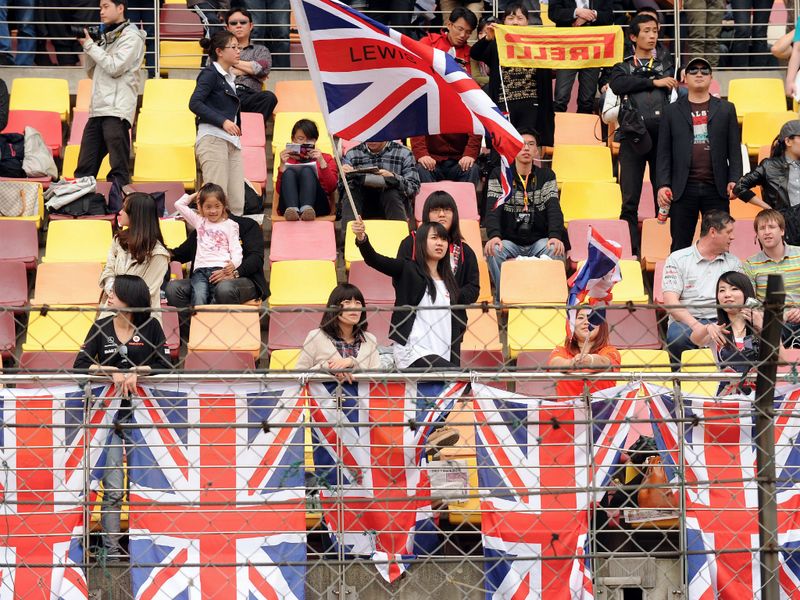 There is plenty of support for the British drivers
