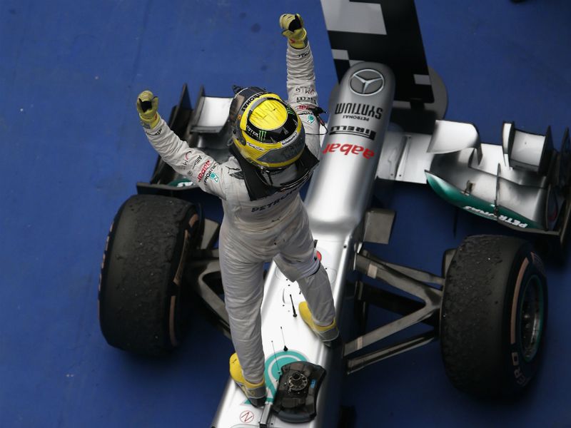 Nico Rosberg celebrates