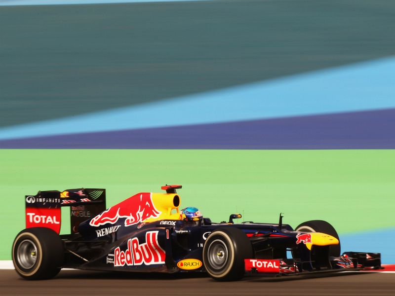 Sebastian Vettel on his way to victory