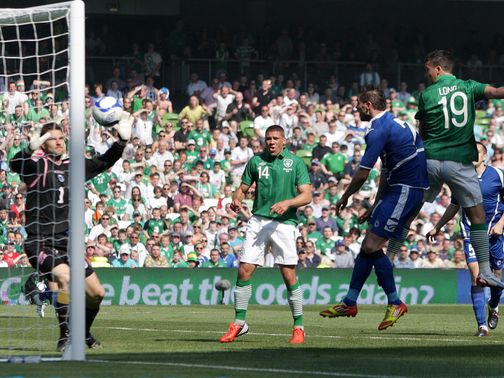Shane Long heads home the only goal of the game