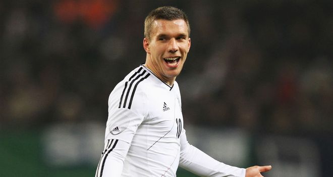 Lukas Podolski: Helped Germany to a 2-1 win over Holland