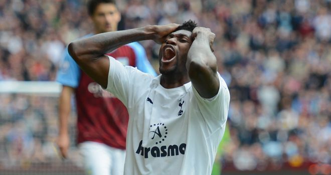 Emmanuel Adebayor: Hoping Spurs can produce final push at Fulham
