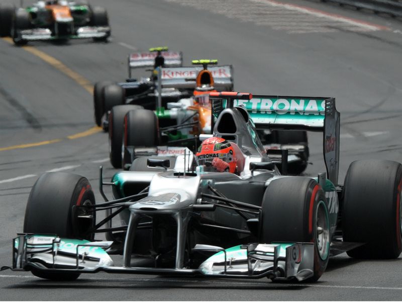 Michael Schumacher was forced to retire