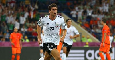 Gomez: Celebrates one of his goals for Germany