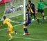 Zlatan Ibrahimovic watches on as Andriy Shevchenko heads home Ukraine's winner