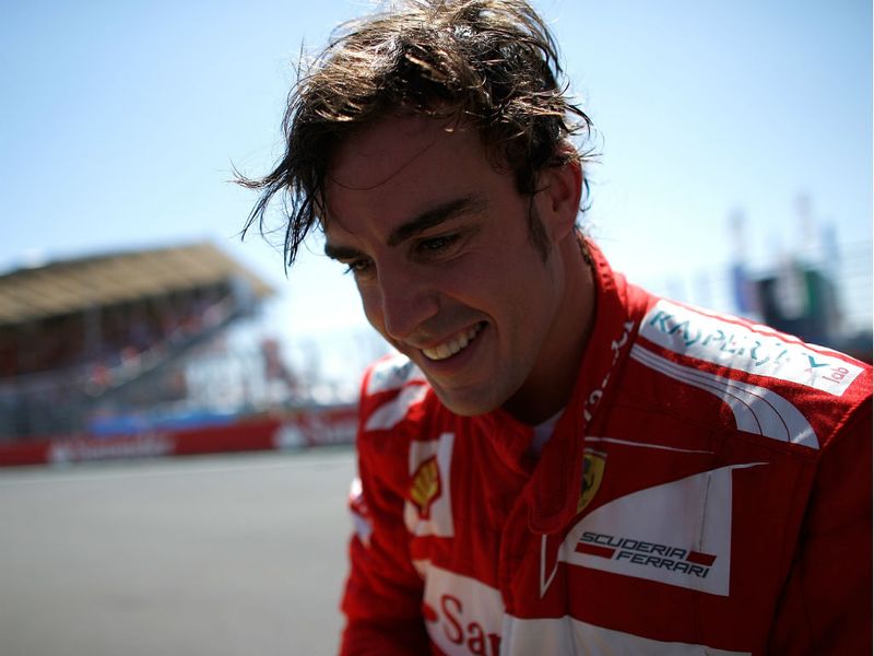A delighted Alonso